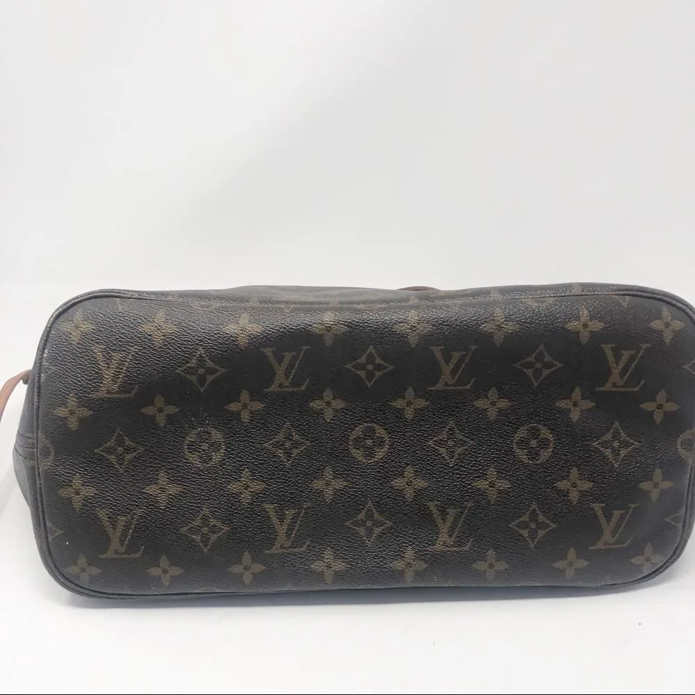 LOUIS VUITTON | Neverfull MM Monogram LV Brown Tan Purse Handbag Bag AUTHENTIC!!